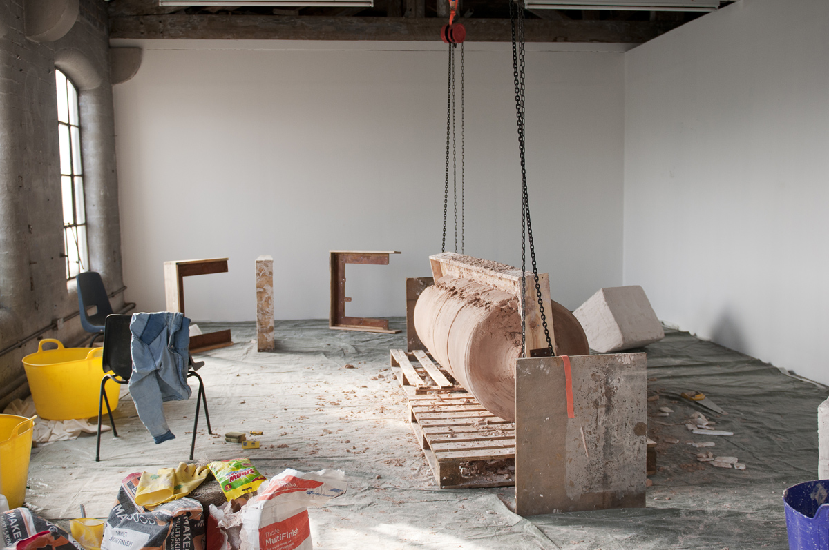 3 - Most objects are born from within the space. Gallery temporarily converted into studio.jpg