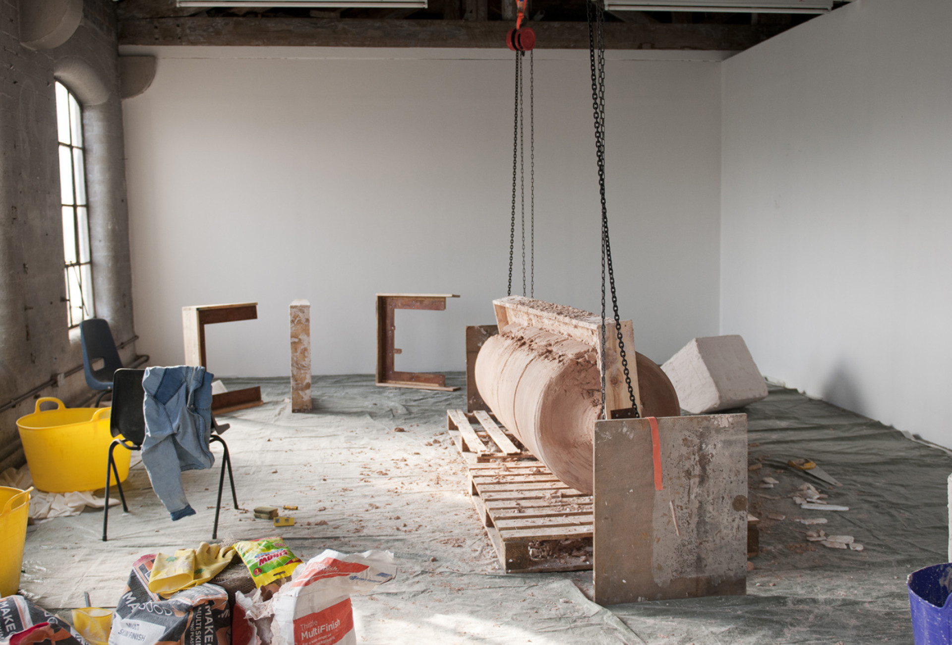 3 - Most objects are born from within the space. Gallery temporarily converted into studio.jpg