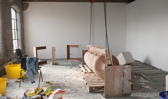 3 - Most objects are born from within the space. Gallery temporarily converted into studio.jpg